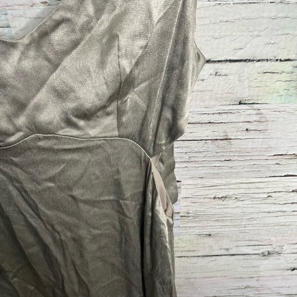 Topshop cut out dress gold silver midi size 6 - Picture 8 of 16